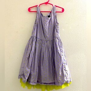 GAP Kids Purple Dress with Lime Green Polka Dots! Size 6-7